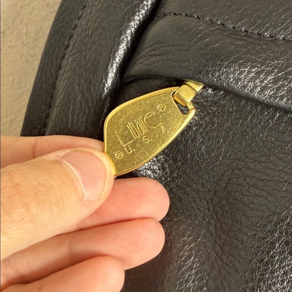 Libaire Vintage Black Pebbled Leather Backpack Made in USA - Picture 3 of 12